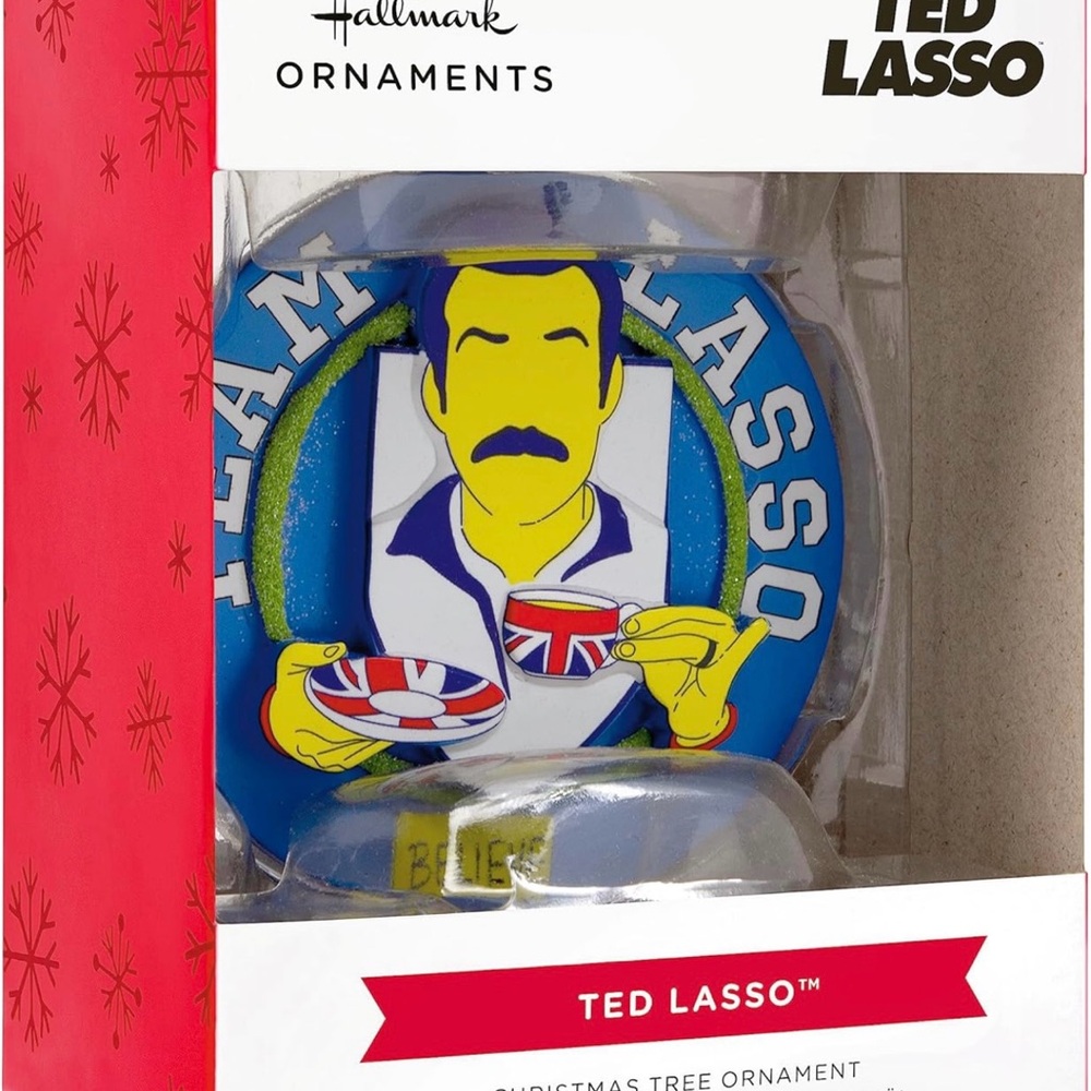 Hallmark Team Lasso Ornament with Blue and Yellow